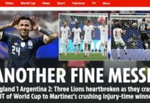Así reaccionaron los diarios ingleses al triunfo de Argentina sobre Inglaterra
