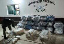 En Aguas Blancas, Gendarmería secuestró más de 52 kilos de marihuana, hojas de coca y cigarrillos de contrabando