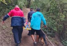 Rescatan a una mujer tras sufrir una caída en el sendero de la Virgen de las Montañas en R° de la Frontera