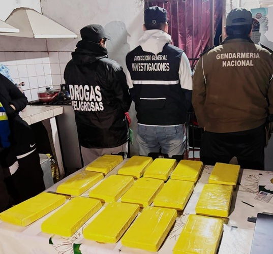 15 kilos de cocaina