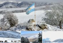Nieve en los valles tucumanos